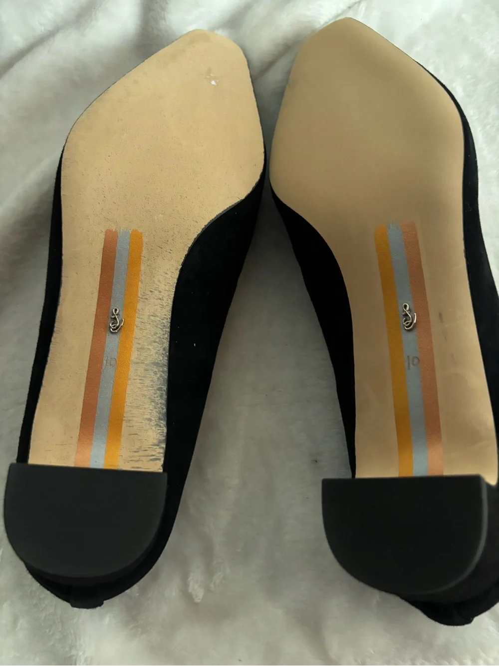 Sam Edelman Rinda Pointed Almond Toe Ballet Low Heel Pumps Black Size 10